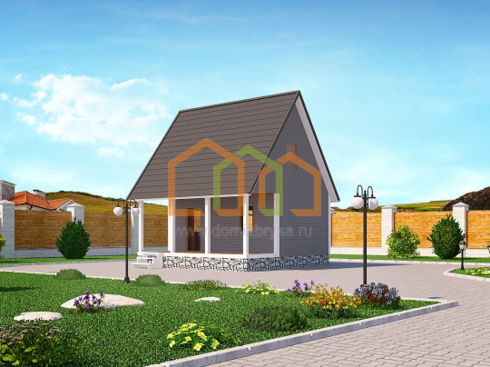 Каркасный дом без внутренней отделки 6х6